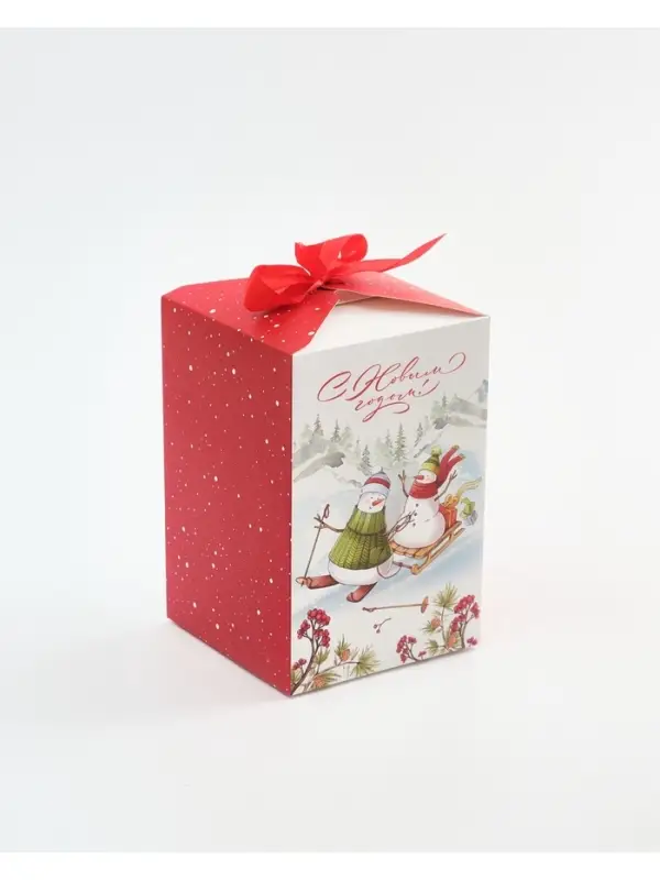 Складная коробка «Снеговички», 12 × 18 × 12 см Складная коробка «Снеговички», 12 × 18 × 12 см