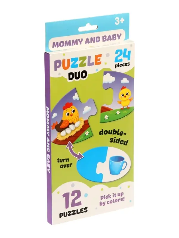 Large DUO puzzle, Mommy and baby, learning the colors Large DUO puzzle, Mommy and baby, learning the colors