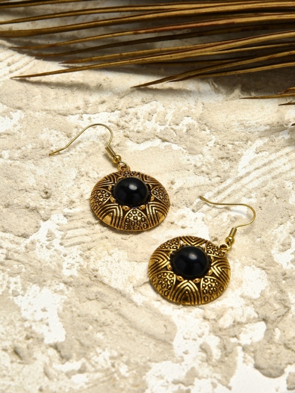 Серьги «Ажур» винтаж, цвет чёрный в чернённом серебре Серьги «Ажур» винтаж, цвет чёрный в чернённом серебре