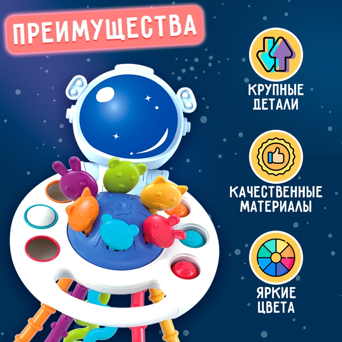 Развивающая игрушка «Космонавт-тянучка» Развивающая игрушка «Космонавт-тянучка»