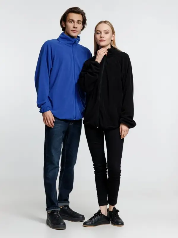 Куртка флисовая унисекс Fliska, черная, размер XS/S Куртка флисовая унисекс Fliska, черная, размер XS/S