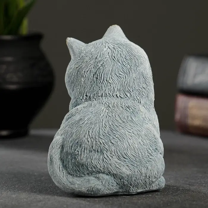 Фигурка гипс &laquo;Кот сидит&raquo;, серо-голубой, 10&times;9&times;11 см