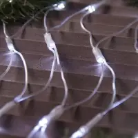 Гирлянда &laquo;Сеть&raquo; 2&times;1.5 м, IP44, УМС, прозрачная нить, 192 LED, свечение белое, 220 В
