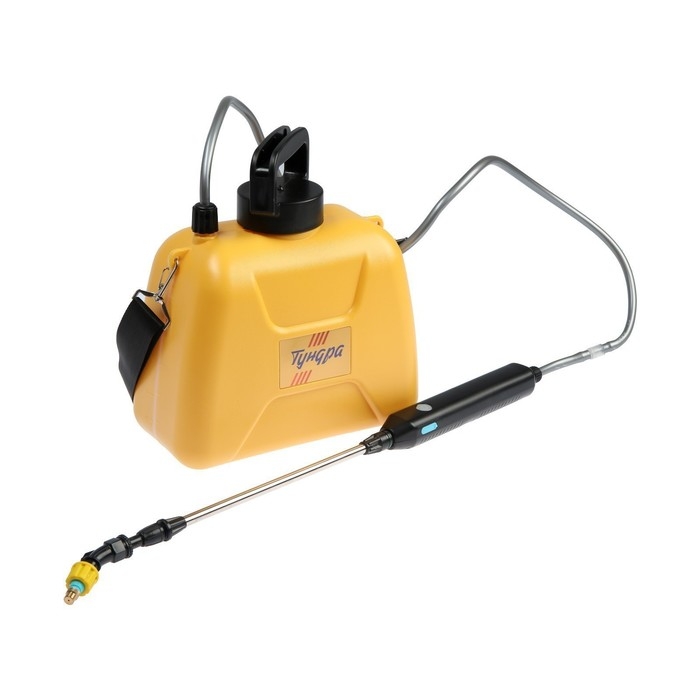 Опрыскиватель аккумуляторный ТУНДРА, 4 В, 2.4 Ач, 5 л, 0.8 л/мин, 1 насадка, Type-C Опрыскиватель аккумуляторный ТУНДРА, 4 В, 2.4 Ач, 5 л, 0.8 л/мин, 1 насадка, Type-C