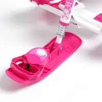 Снегокат &laquo;Круглые котики&raquo;, со спинкой, розовый, ТС4-1СЛ/КК Snow Cat