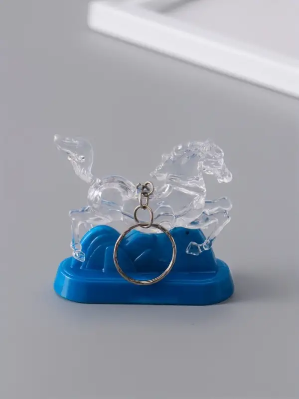 Фонарик брелок для ключей на кольце «Лошадь в горах», мигает, 6.5×2.5×6.2 см, МИКС