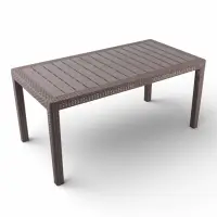 Стол садовый Rattan, 153.2&times;78.9&times;70.1 см, пластиковый, цвет тёплый орех