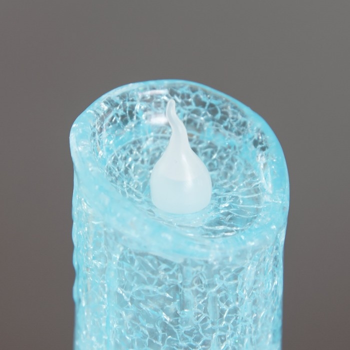 Ночник Ночник "Голубая свеча" LED 1Вт от батареек 3хLR44 голубой 5х5х16см RISALUX