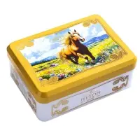 Чай чёрный новогодний HYTON «Шкатулка жёлтая: лошадь», 50 г