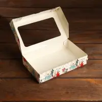 Коробка подарочная новогодняя, складная 20&times;12&times;4 см &laquo;Мишки&raquo;