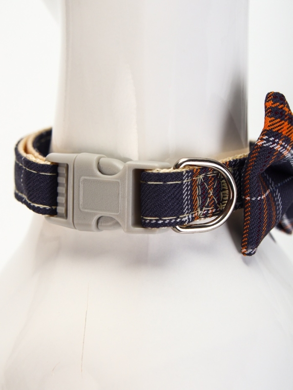 Ошейник Ошейник "Джентельмен в клеточку", 40 х 1,5 см, коричневый