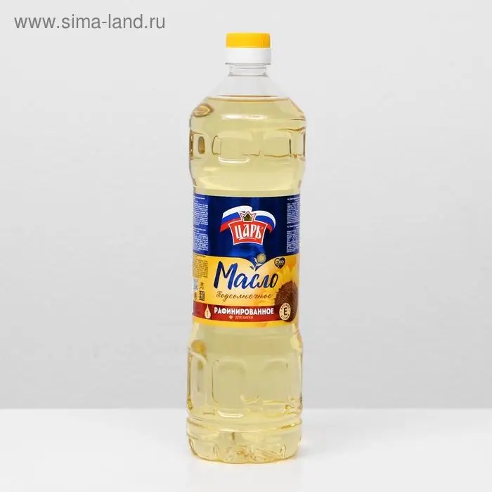 Масло подсолнечное "Царь" рафинированное, дезодорированное, вымороженное, 1 л