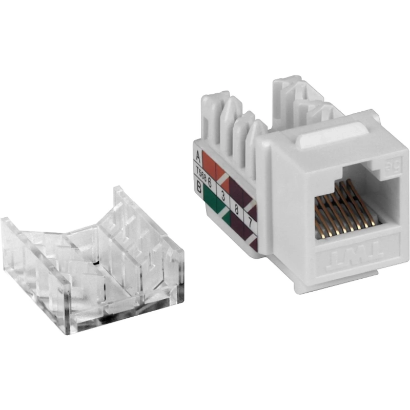 Модуль Keystone TWT TWT-OK45UTP/5E-WH RJ45, Cat.5E, UTP, 90 градусов, белый