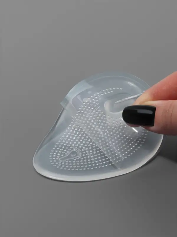 Полустельки для обуви, с протектором, с разделителем, силиконовые, 9.4&times;6.4 см, пара, прозрачные