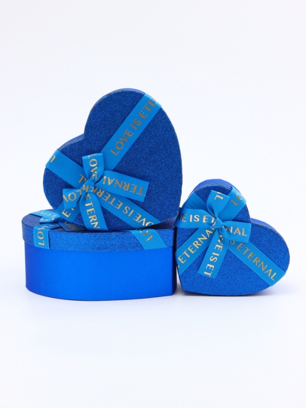 Набор коробок 3 в 1 сердца 22 х 20 х 9;  18.5 х 17 х 7.5; 1 6 х 14 х 6 см