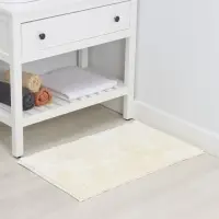 Коврик для дома LaDо́m, букли, плотность 1400 г, 50&times;80 см, велюровый, молочный