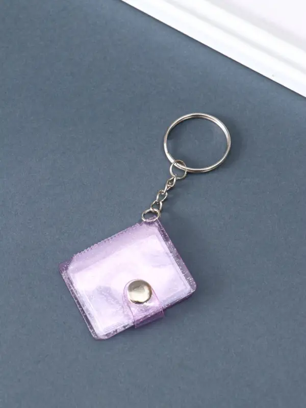 Брелок для ключей на кольце &laquo;Мини-фотоальбом на 16 фото : Прозрачный блеск&raquo;, 3.5&times;2.5 см, МИКС