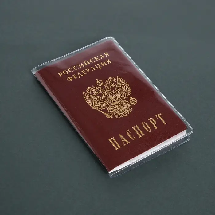 Набор для паспорта: обложка на паспорт; 10 чехлов на страницы паспорта, 2 чехла для карт, прозрачный