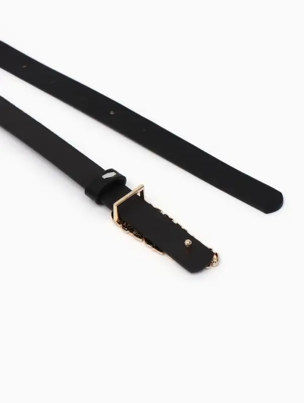 Ремень женский &laquo;Перо&raquo;, гвоздик, 2&times;110 см, без винта, чёрный