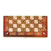 Настольная игра 3 в 1 &laquo;Узоры&raquo;: нарды, шашки, шахматы, 29&times;29 см