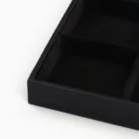 Подставка для украшений &laquo;QF. Флок&raquo;, 12 ячеек, 35&times;24&times;3, чёрная