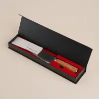 Нож кухонный SL Home &laquo;Оливия&raquo;, шеф, лезвие 16 см, дамасская сталь, коричневый