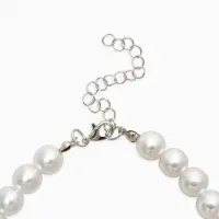 Бусы &laquo;Жемчуг. Скарабей&raquo;, 40 см, №10, белые в серебре