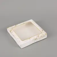 Коробка подарочная самосборная с окном &laquo;Цветы&raquo;, 19&times;19&times;3 см
