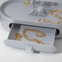 Подставка универсальная &laquo;Олень&raquo;, овальная подставка, 26&times;25 см, серая