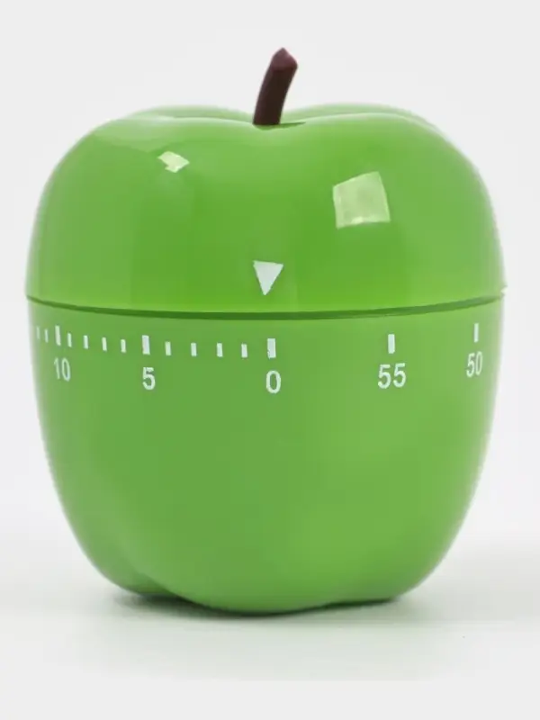 Таймер механический Доляна &laquo;Яблоко&raquo;, кухонный, 6.5&times;7 см, зелёный