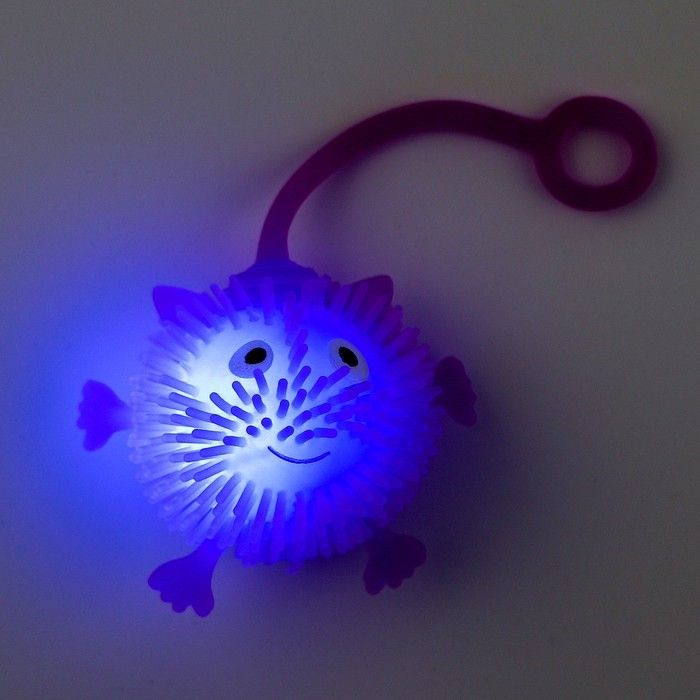 Мяч детский резиновый ёжка «Чудик с ножками и ручками», световой, цвета МИКС Мяч детский резиновый ёжка «Чудик с ножками и ручками», световой, цвета МИКС