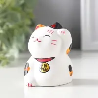 Фигурка керамика &laquo;Котик Манэки-нэко пятнистый&raquo;, 5.3&times;7.3&times;6 см