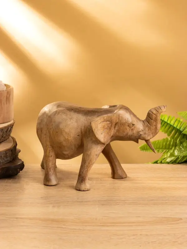 Сувенир "Слон" дерево Суар, 24х11х16 см, цв. бежевый