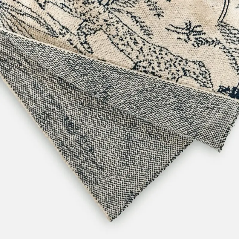 Плед Savanna, белый с синим