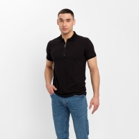 Футболка (поло) мужская MINAKU REGULAR FIT: цвет чёрный, р-р 54