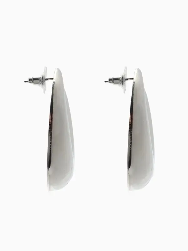 Серьги металл &laquo;Кольца&raquo;, полумесяц, цвет серебро