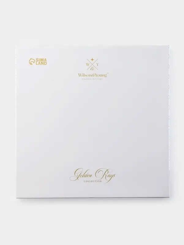 Тарелка WY Golden rays, d=27 см, фарфор, белая