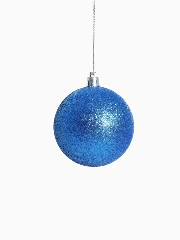 Ёлочные игрушки &laquo;Снежинка капель&raquo;, шары новогодние, d=8 см, набор 6 шт., синий