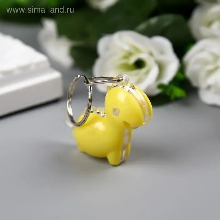 Фонарик брелок для ключей на кольце «Динозаврик-малыш», мигает 3.5×2×3.5 см, МИКС Фонарик брелок для ключей на кольце «Динозаврик-малыш», мигает 3.5×2×3.5 см, МИКС