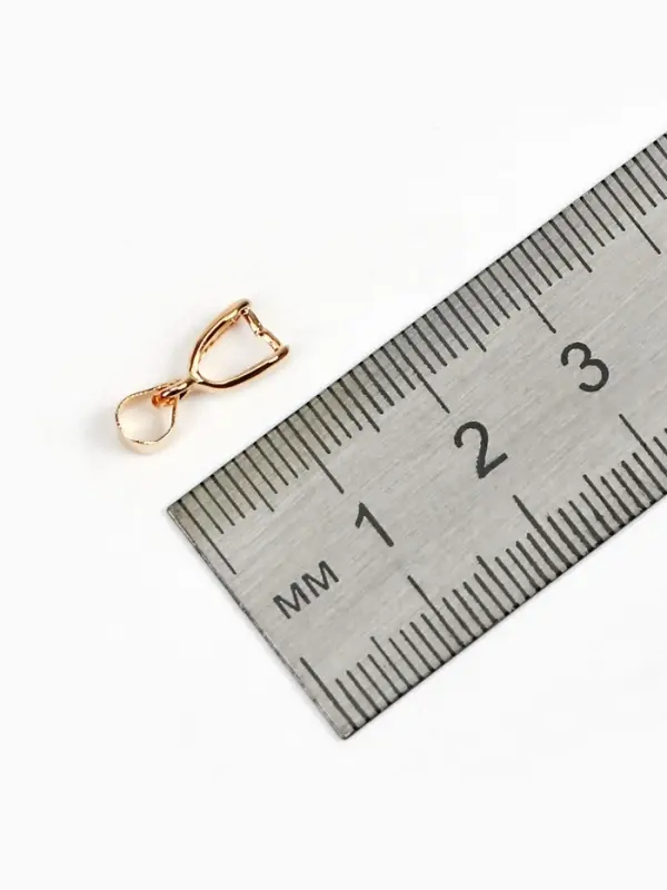 Держатель для кулона, 14&times;6 мм (набор 5 шт.), К214, цвет золото