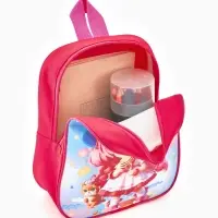 Рюкзак детский 20,5*9*24, отд на молнии, девочка ярко-розовый