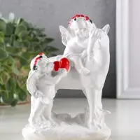 Фигурка гипс &laquo;Ангел на лошади и рядом&raquo;, 13.5&times;10&times;6.5 см, белый