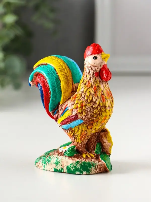Фигура "Петушок, радуга" 9,7х8х5 см