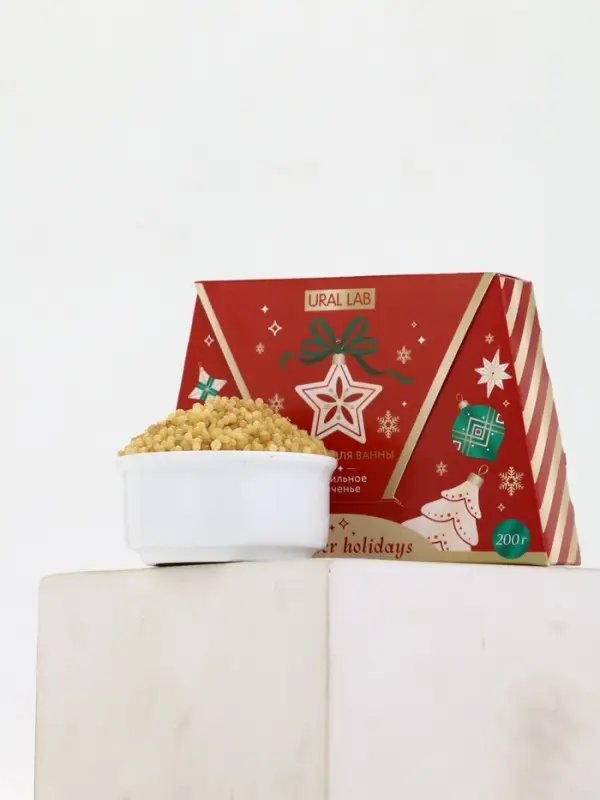 Жемчуг для ванны Winter Holidays, аромат ванильное печенье, 200 г, URAL LAB Жемчуг для ванны Winter Holidays, аромат ванильное печенье, 200 г, URAL LAB