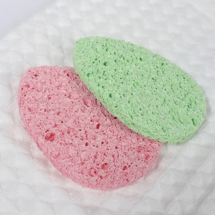 Набор спонжей для умывания «Капля», 9.5×7 см, 2 шт., МИКС