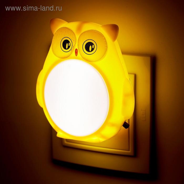 Ночник Ночник "Совенок" LED от сети МИКС 4,5х8х8,5 см RISALUX