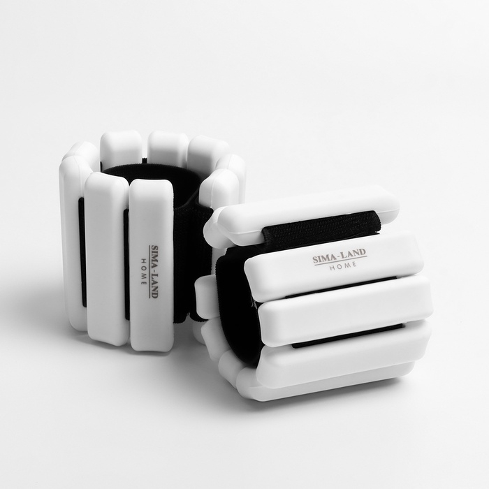Утяжелители Sima-Land home, 2 шт., 0.85 кг, цвет белый, для рук и ног Утяжелители Sima-Land home, 2 шт., 0.85 кг, цвет белый, для рук и ног