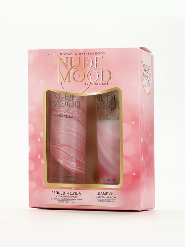 Подарочный набор URAL LAB: гель для душа и шампунь для волос, 2х250 мл, аромат розы и пиона Подарочный набор URAL LAB: гель для душа и шампунь для волос, 2х250 мл, аромат розы и пиона