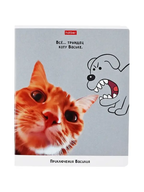 Тетрадь 48 листов в клетку на скобе &laquo;Приключения Василия&raquo;, МИКС