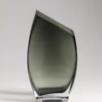 Ваза стекло настольная "Эйми" 20х11 см, серый